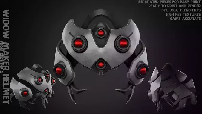 Overwatch 2 Widowmaker Visor Helmet for cosplay 3D print model