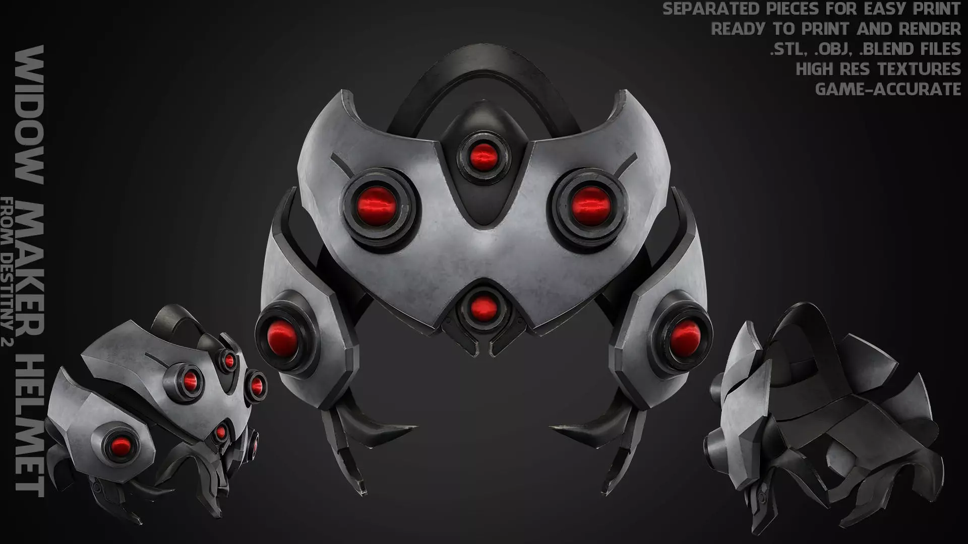 Overwatch 2 Widowmaker Visor Helmet for cosplay 3D print model_0