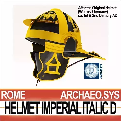 Roman Helmet Imperial Italic D Mainz 3D model