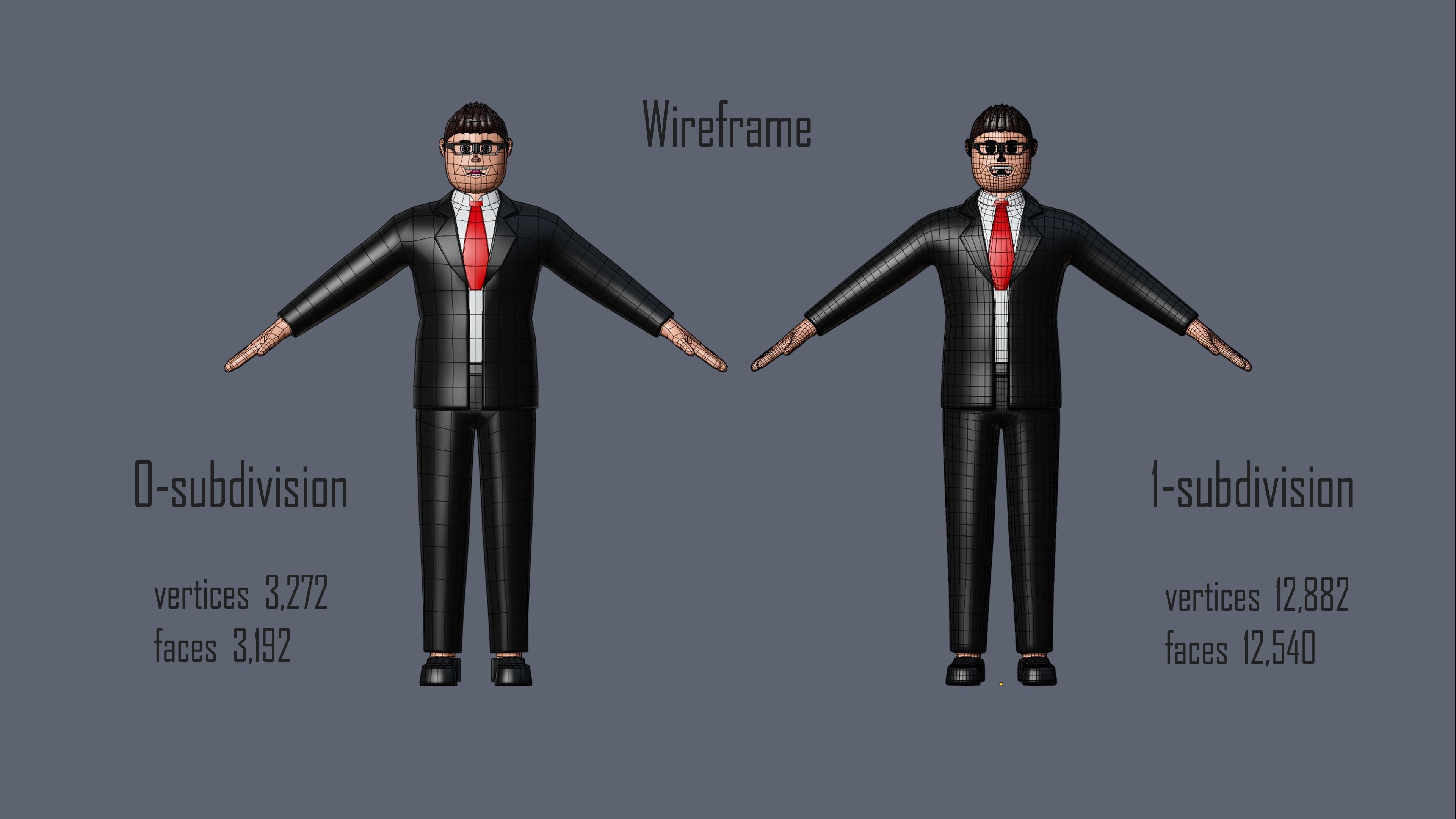 Cartoon characters 1 03 professions Low-poly 3D model_12