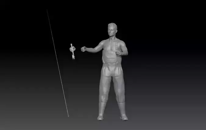FISHERMAN FLYFISHING 1 3D print model