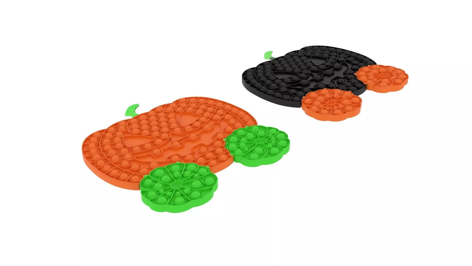 Pumpkin Cart Pop It Fidget Toys Set 3D model