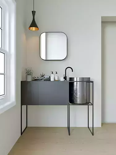 Minimal Bathroom Scene in 3Ds Max