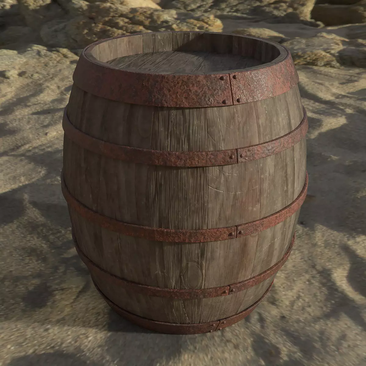 BARREL 1-35 DIORAMA AND 1-1 SCALE 3D model_0