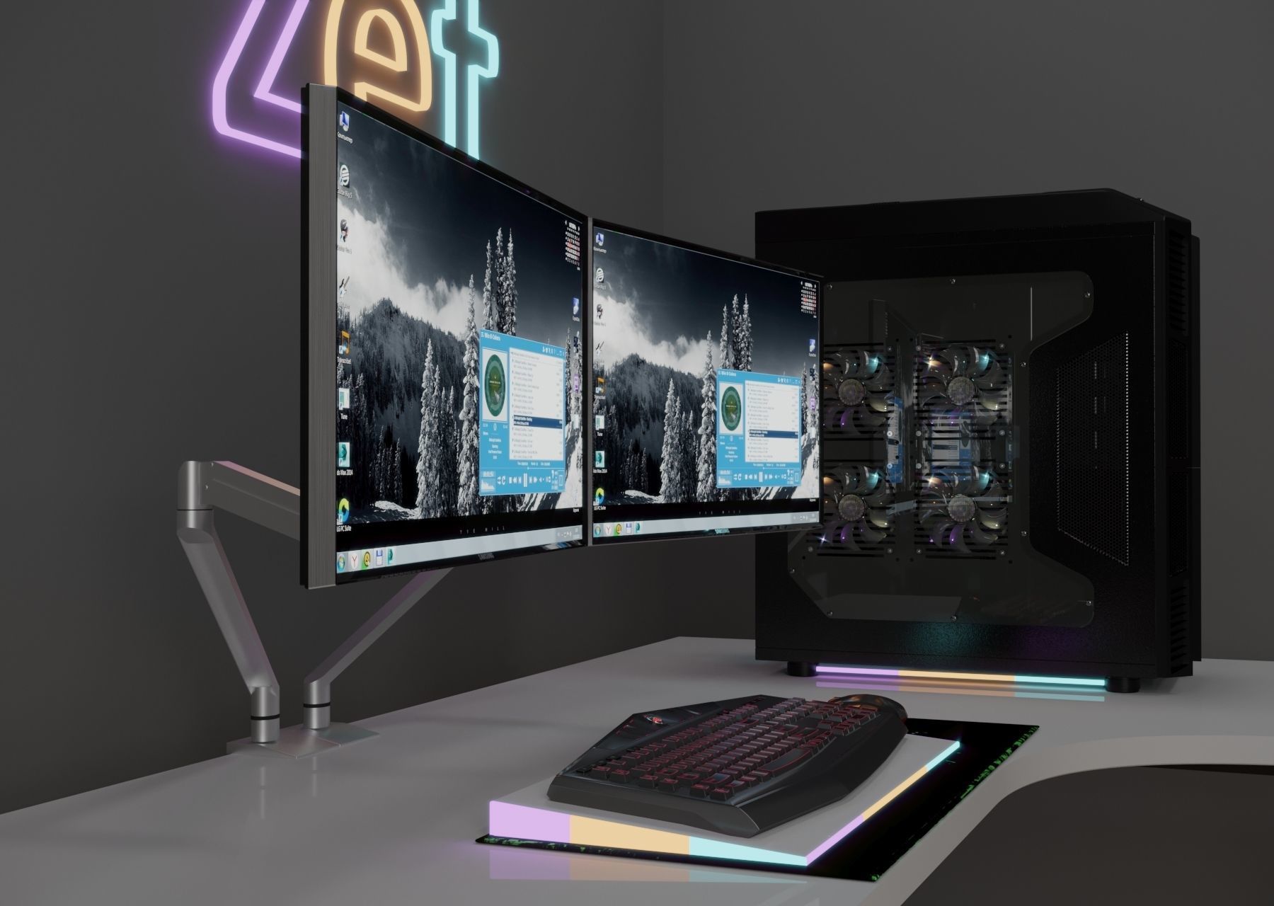 Pc room  3D model_1