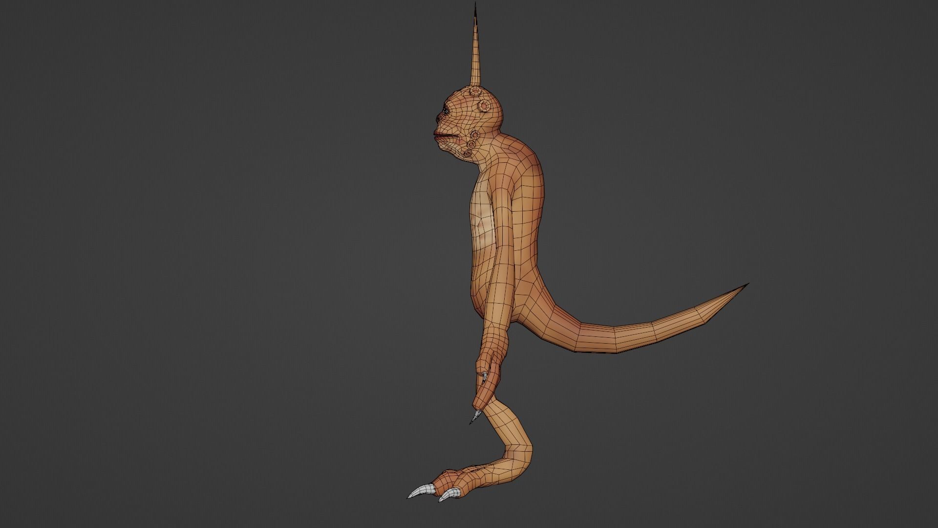 Character snake hanging Low-poly 3D model_11