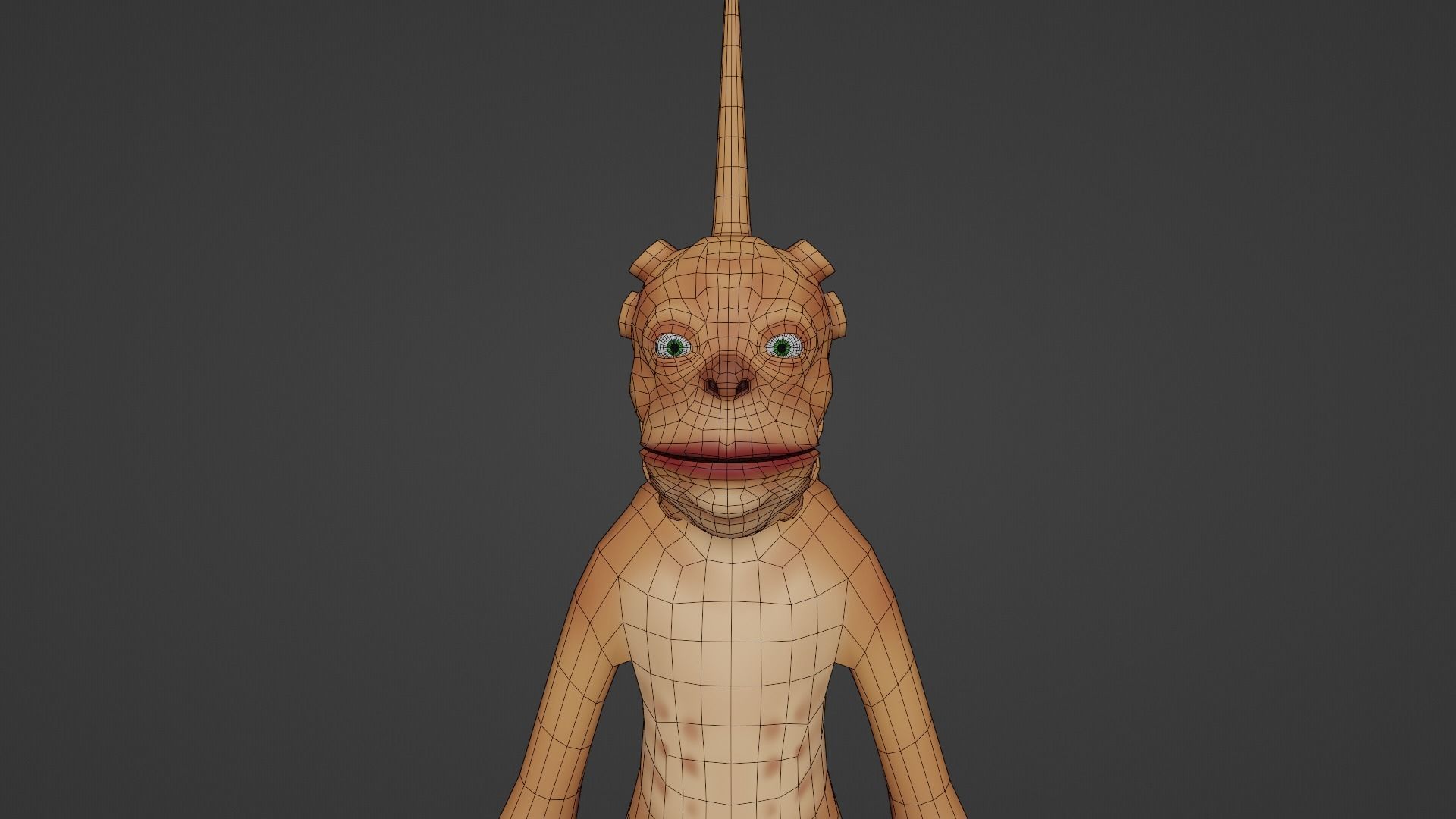 Character snake hanging Low-poly 3D model_17