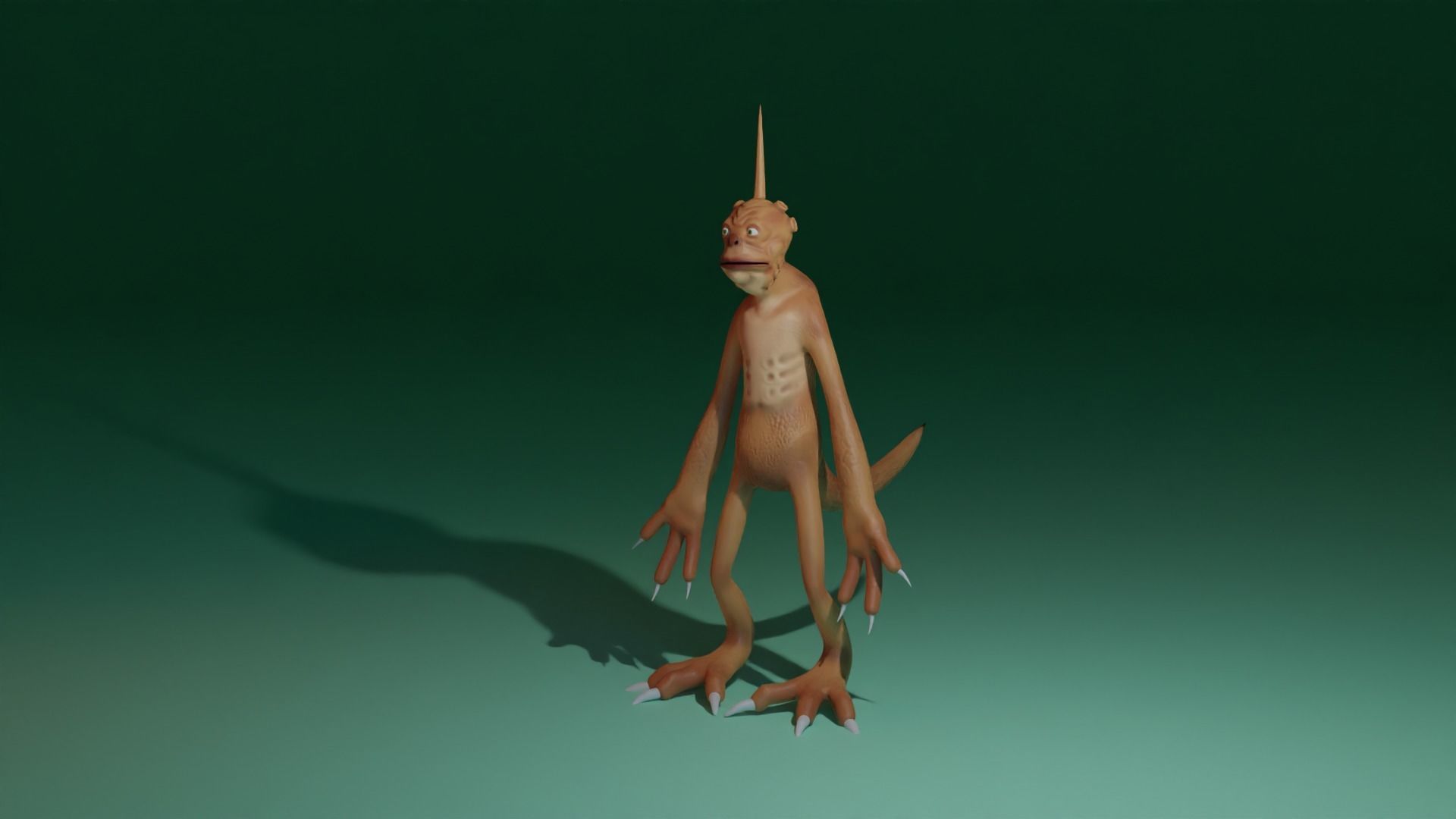 Character snake hanging Low-poly 3D model_4