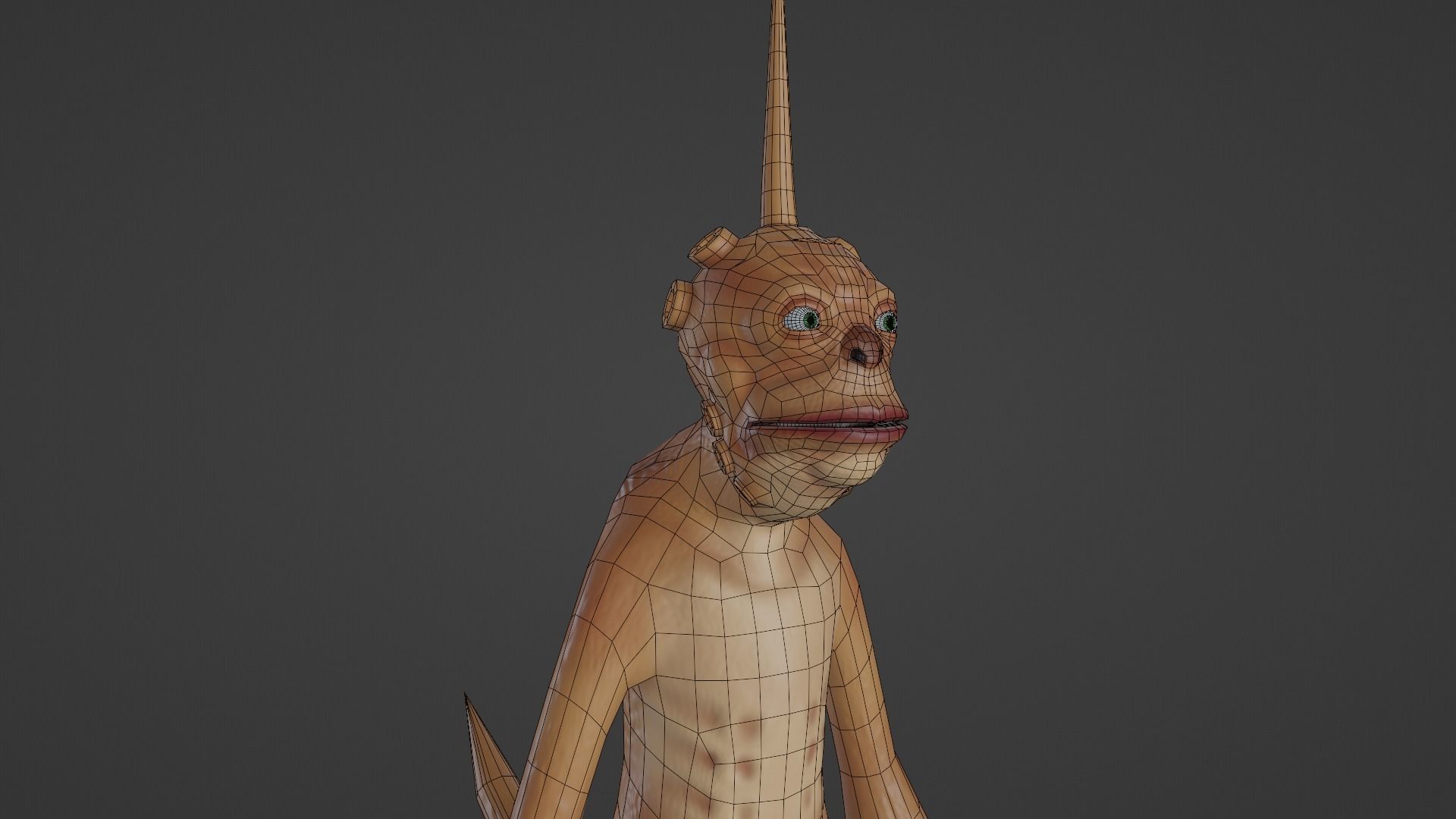 Character snake hanging Low-poly 3D model_18