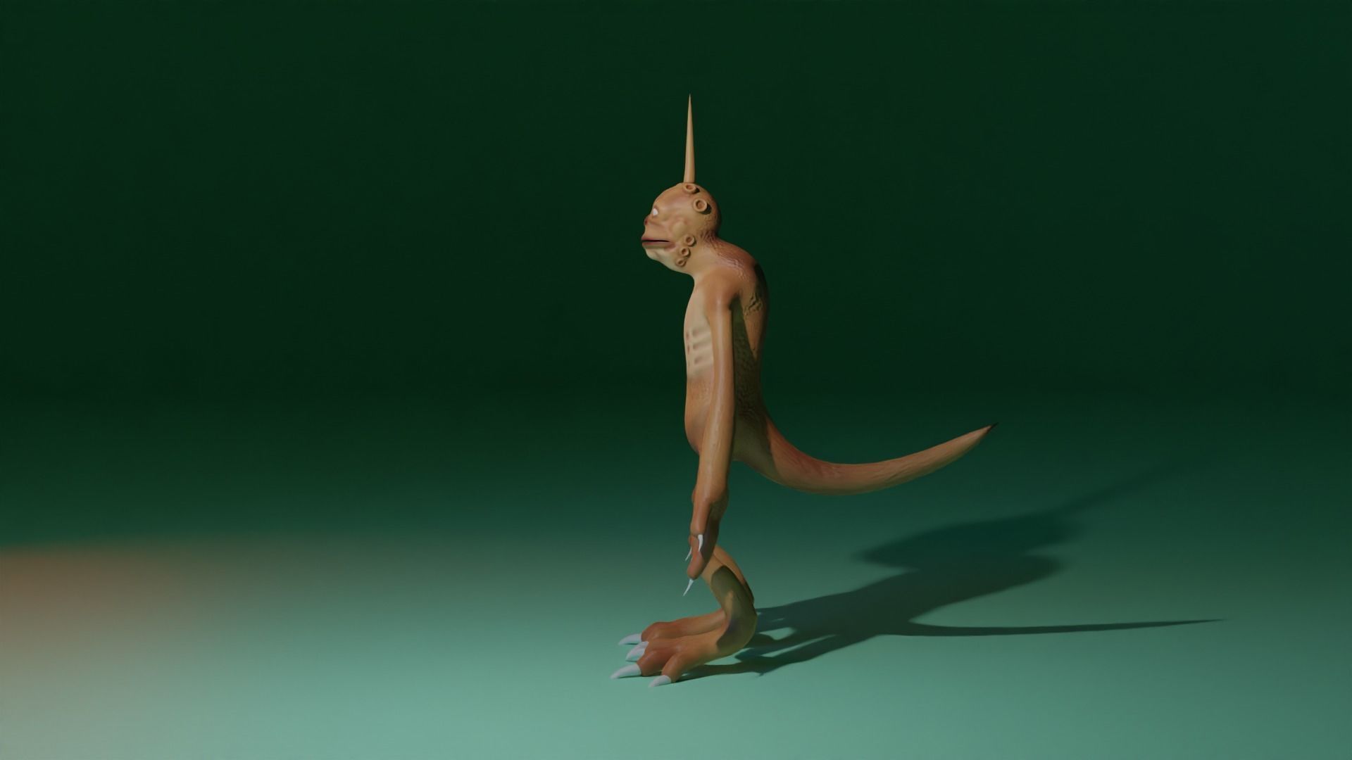 Character snake hanging Low-poly 3D model_5