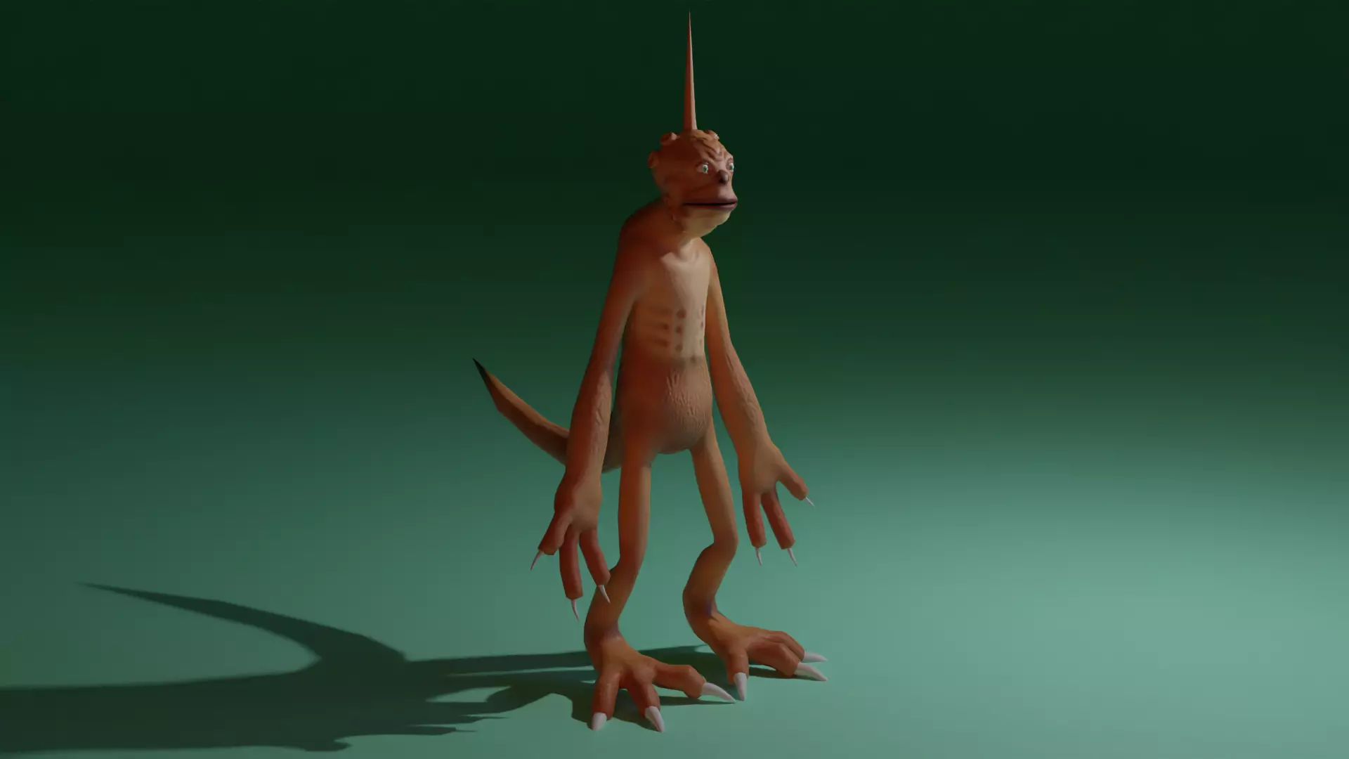 Character snake hanging Low-poly 3D model_0