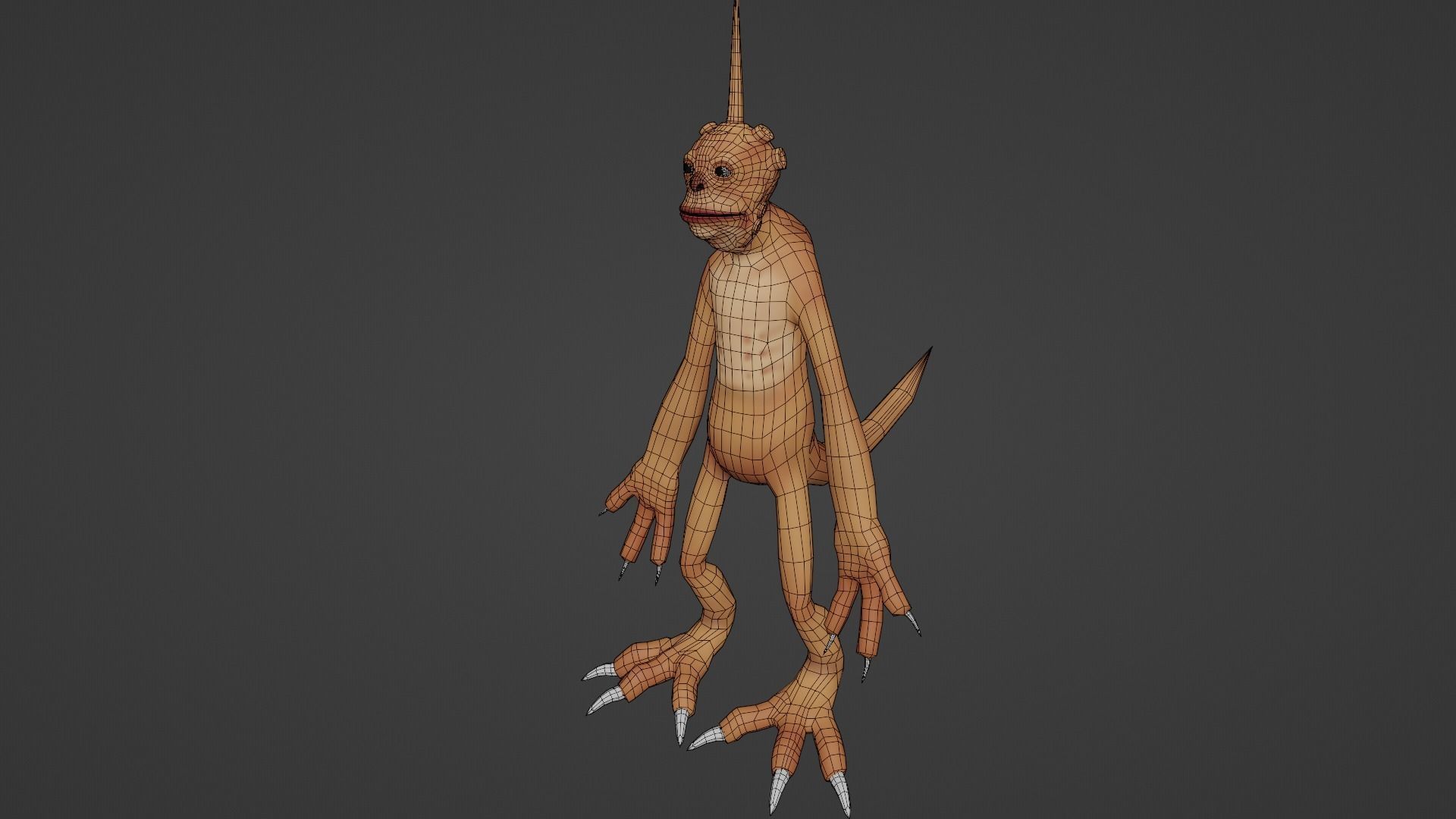 Character snake hanging Low-poly 3D model_14