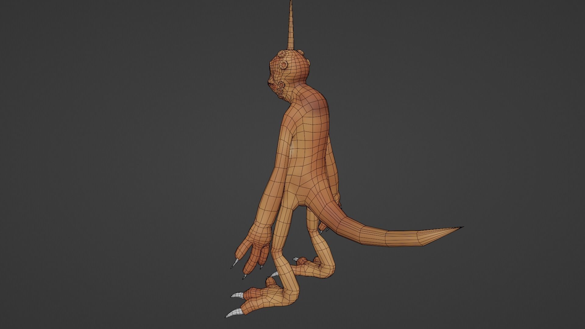 Character snake hanging Low-poly 3D model_16