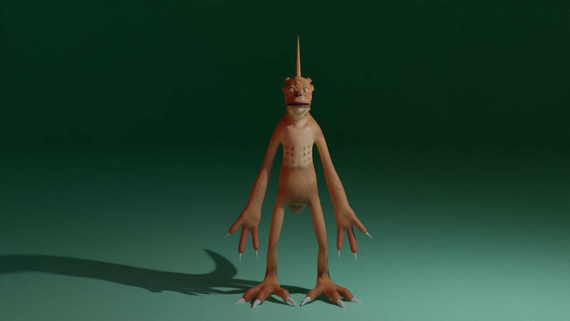 Character snake hanging Low-poly 3D model_3