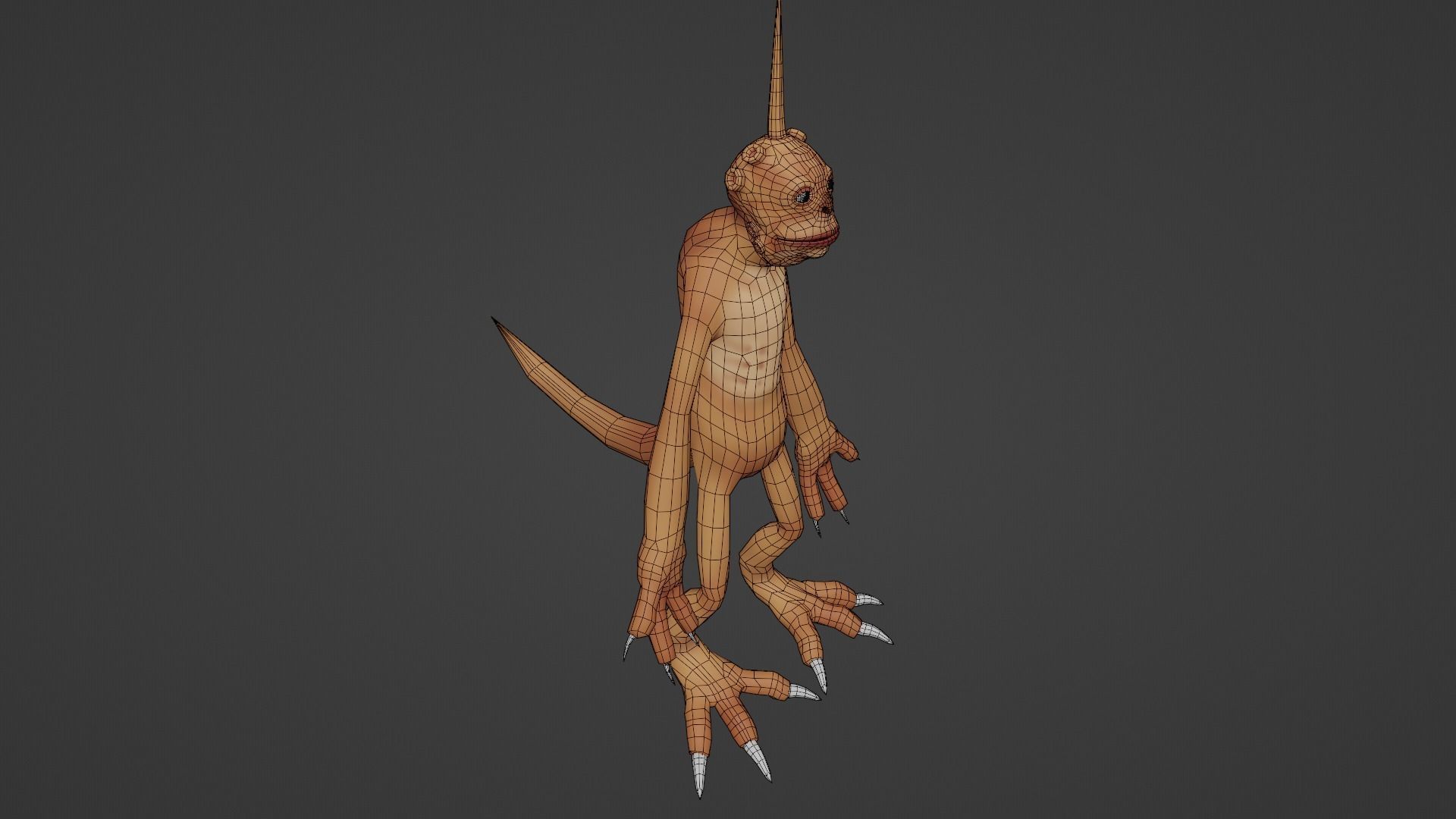 Character snake hanging Low-poly 3D model_15