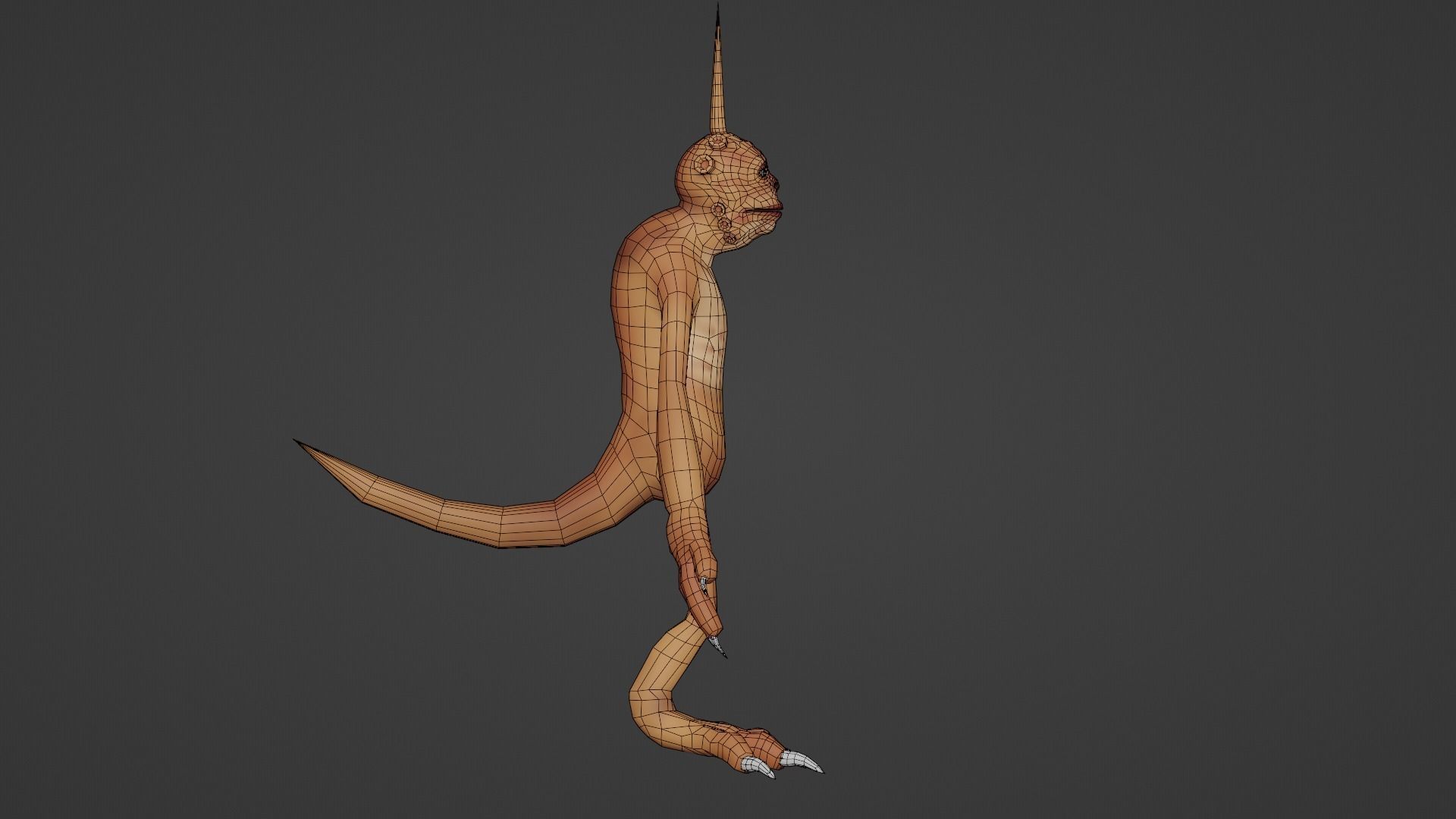 Character snake hanging Low-poly 3D model_12