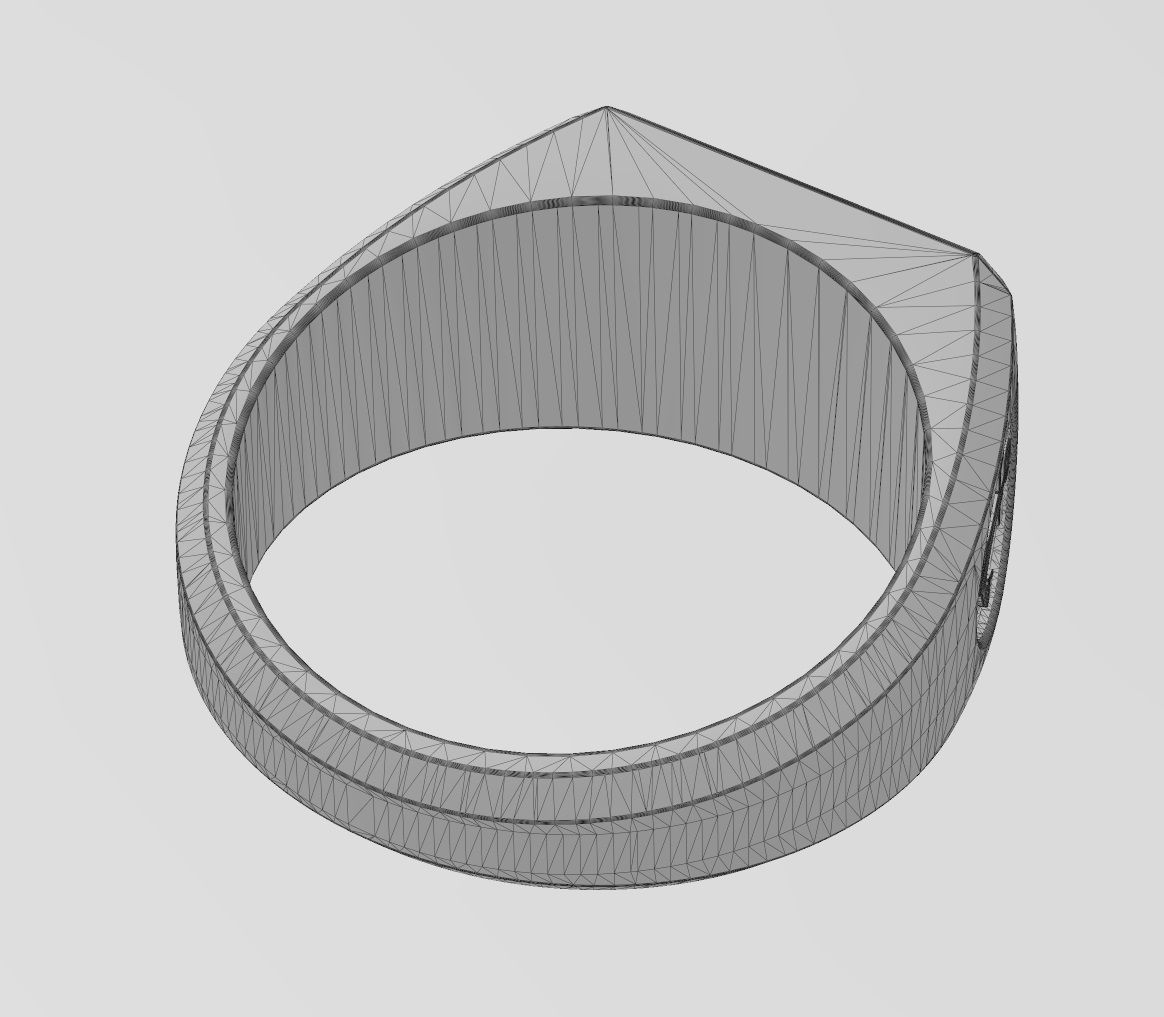 Rectangular Anchor sides signet ring US sizes 7to10 3D print model_12