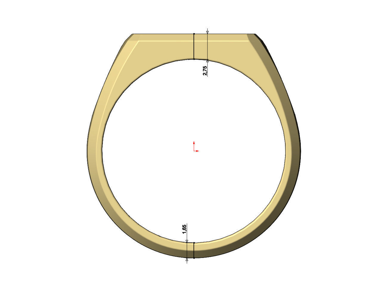 Rectangular Anchor sides signet ring US sizes 7to10 3D print model_7