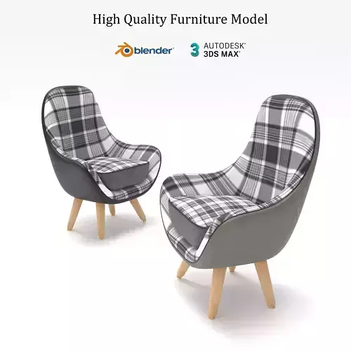 Arm Chair for living room furniture  Low-poly 3D model  Arm Chair for living room furniture  Low-poly 3D model