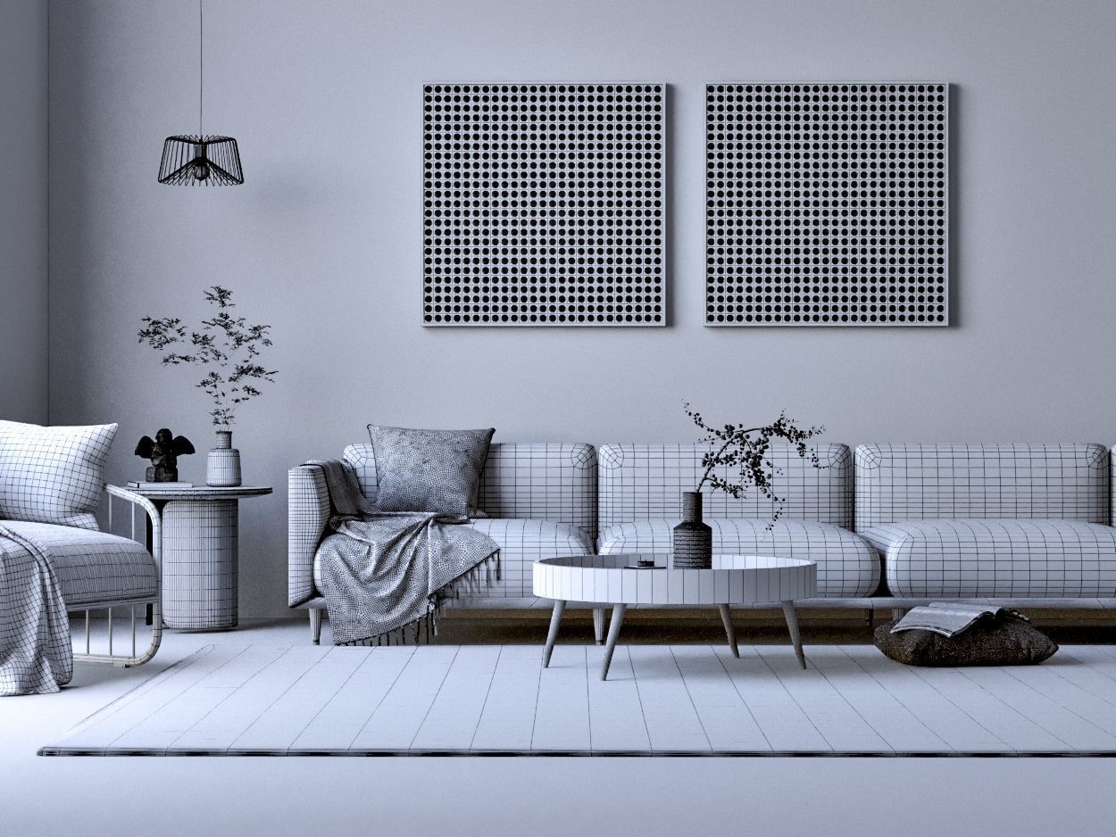 New Scandinavian Scene in 3Ds Max 3D model_3