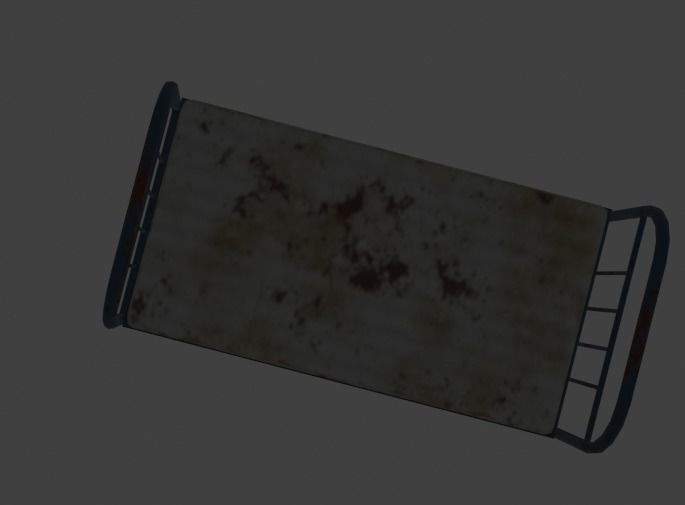 old creepy bed 3D model_1