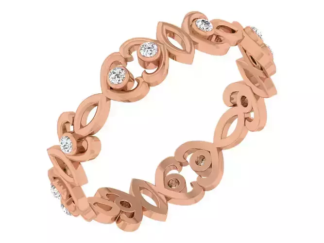 Women band ring 3dm stl render detail