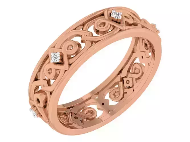 Women band ring 3dm stl render detail