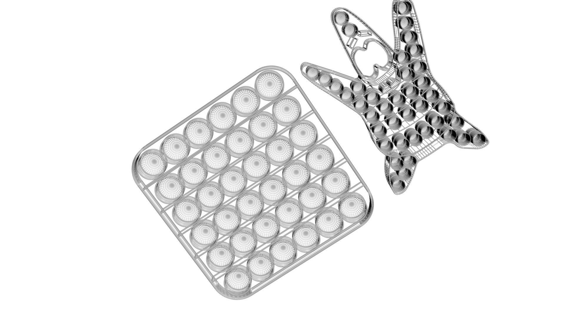 Spongebob and Patrick Pop It Fidget Toys Set 3D model_21