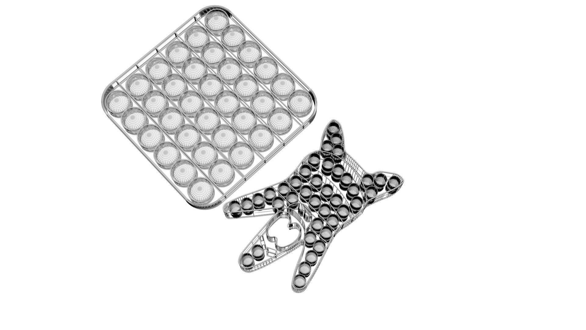 Spongebob and Patrick Pop It Fidget Toys Set 3D model_17