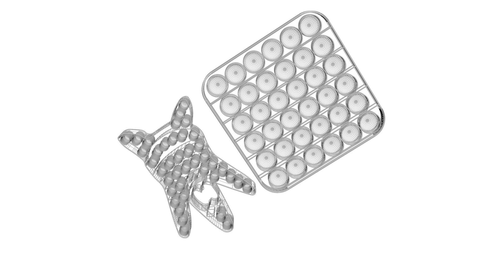 Spongebob and Patrick Pop It Fidget Toys Set 3D model_19