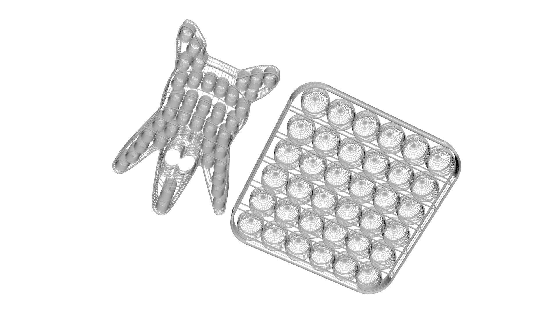 Spongebob and Patrick Pop It Fidget Toys Set 3D model_22