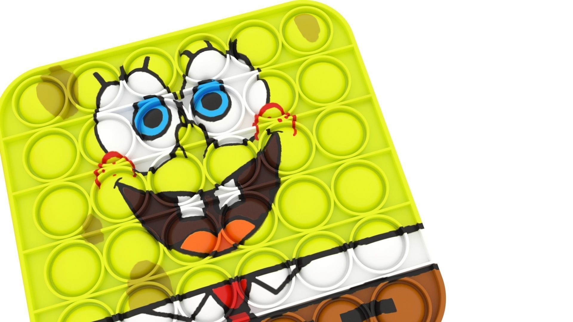 Spongebob and Patrick Pop It Fidget Toys Set 3D model_10