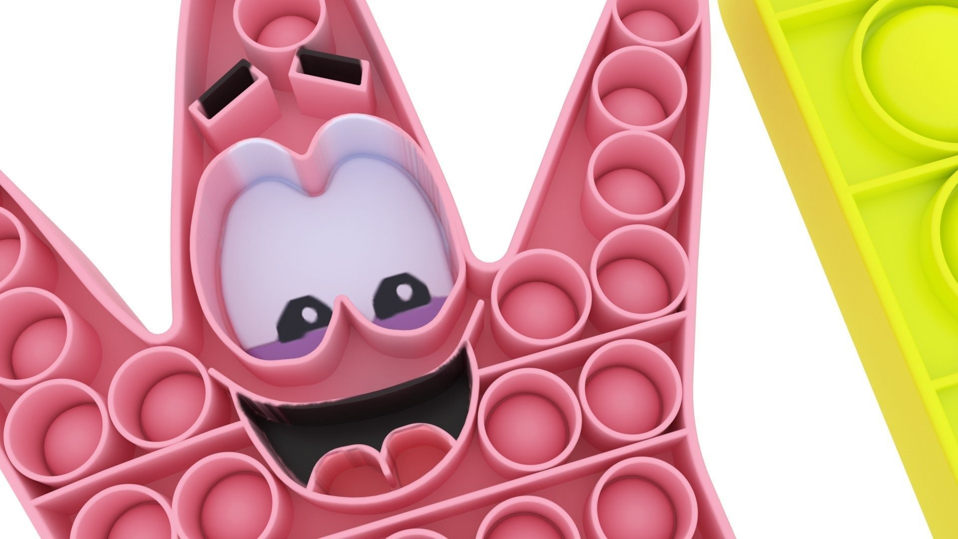 Spongebob and Patrick Pop It Fidget Toys Set 3D model_9