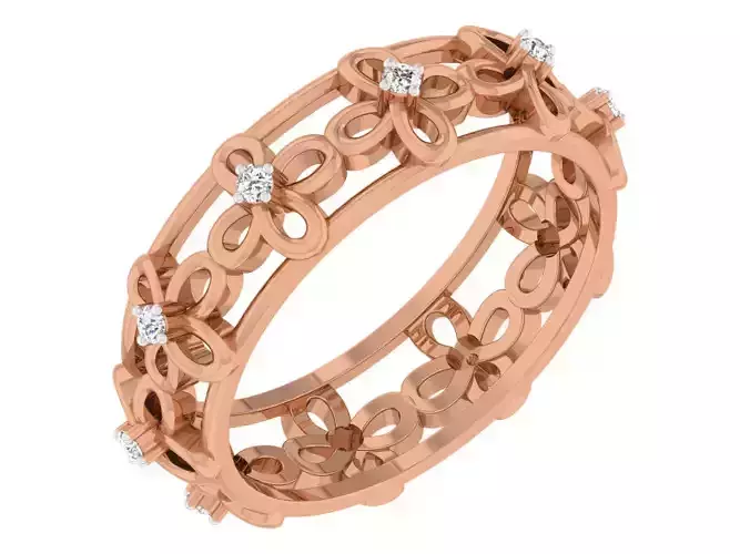 Women band ring 3dm stl render detail