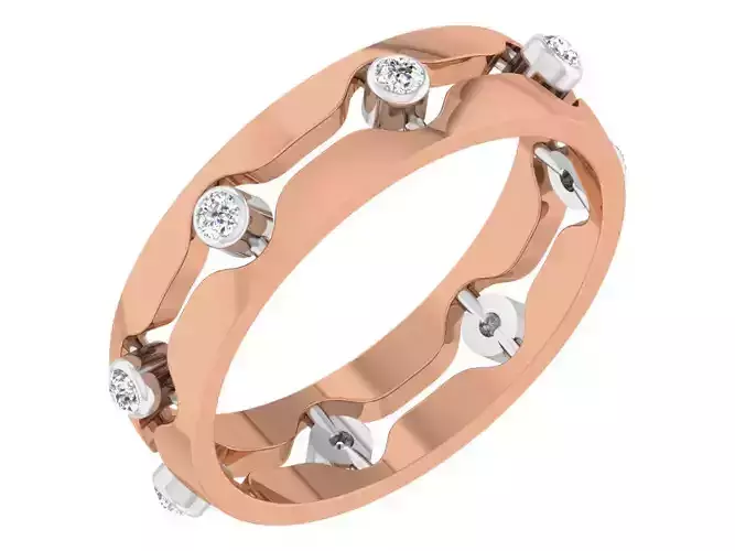 Women band ring 3dm stl render detail