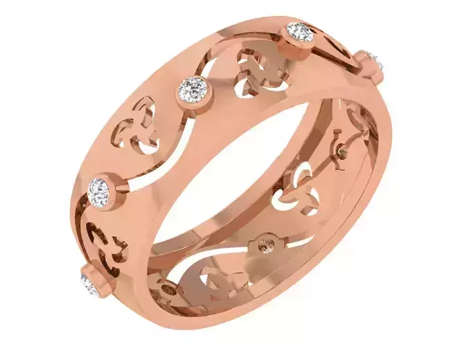 Women band ring 3dm stl render detail
