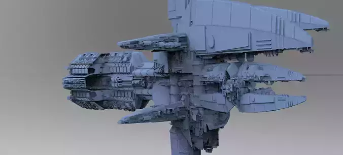 Wraith Interceptor architecture Mothership 3D model