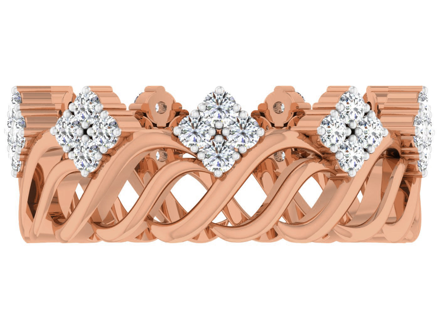 Women band ring 3dm stl render detail 3D print model_4