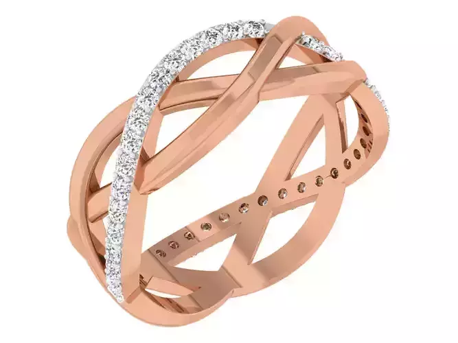 Women band ring 3dm stl render detail
