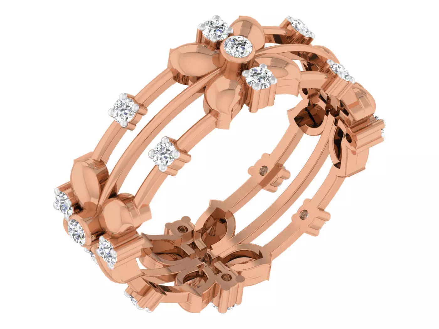 Women band ring 3dm stl render detail 3D print model_0