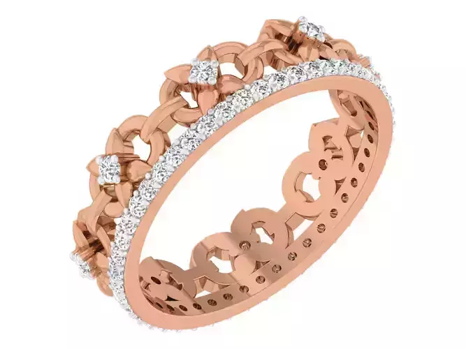 Women band ring 3dm stl render detail