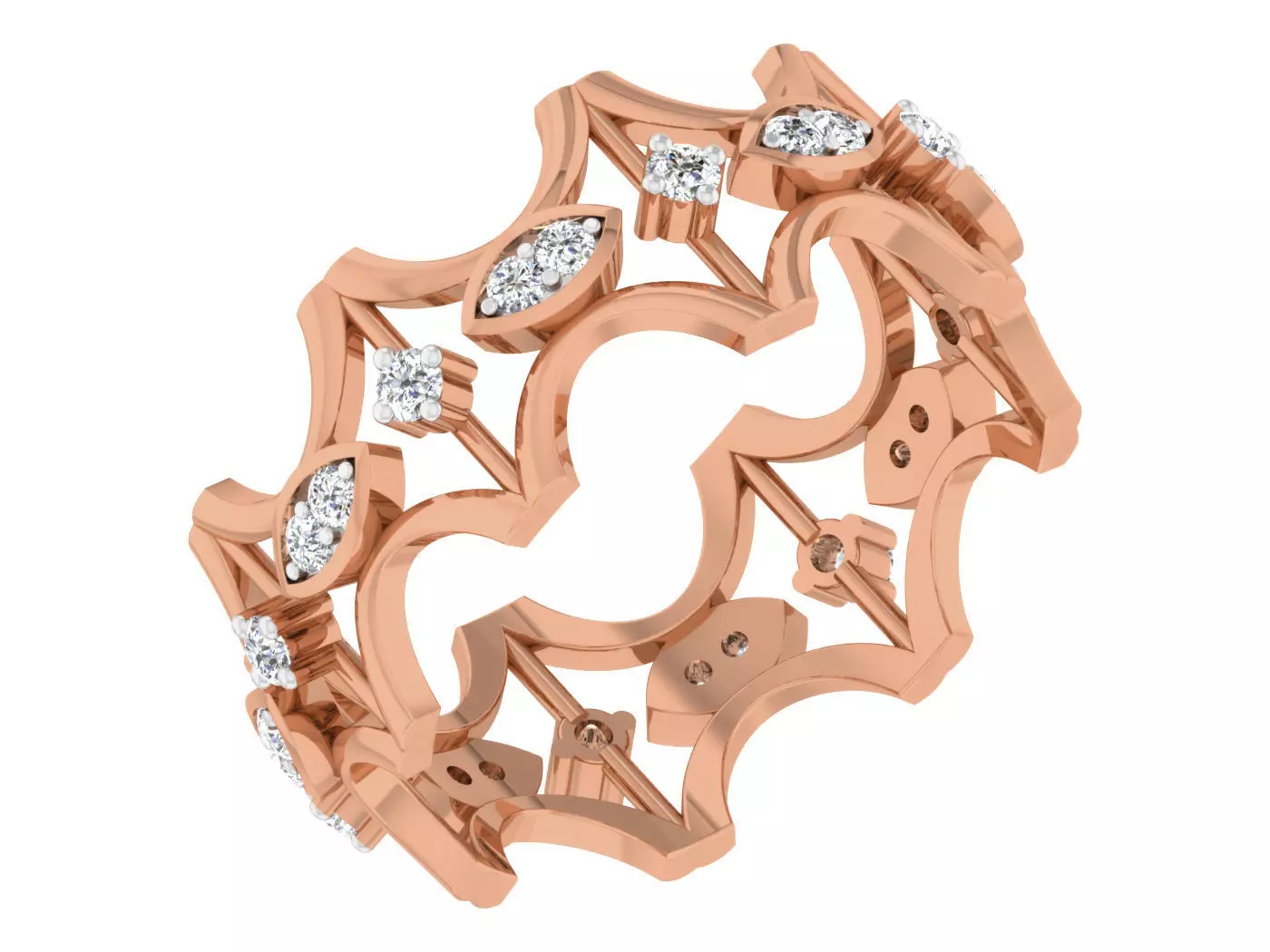 Women band ring 3dm stl render detail 3D print model_0