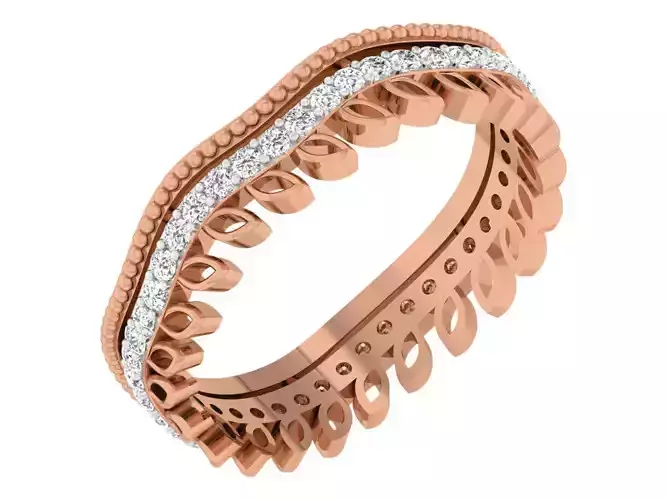 Women band ring 3dm stl render detail