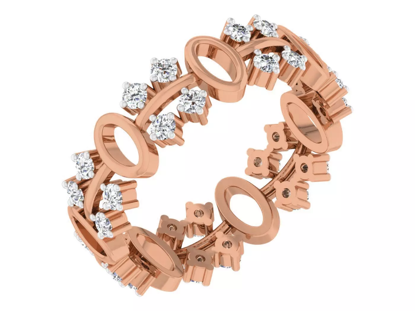 Women band ring 3dm stl render detail 3D print model_0