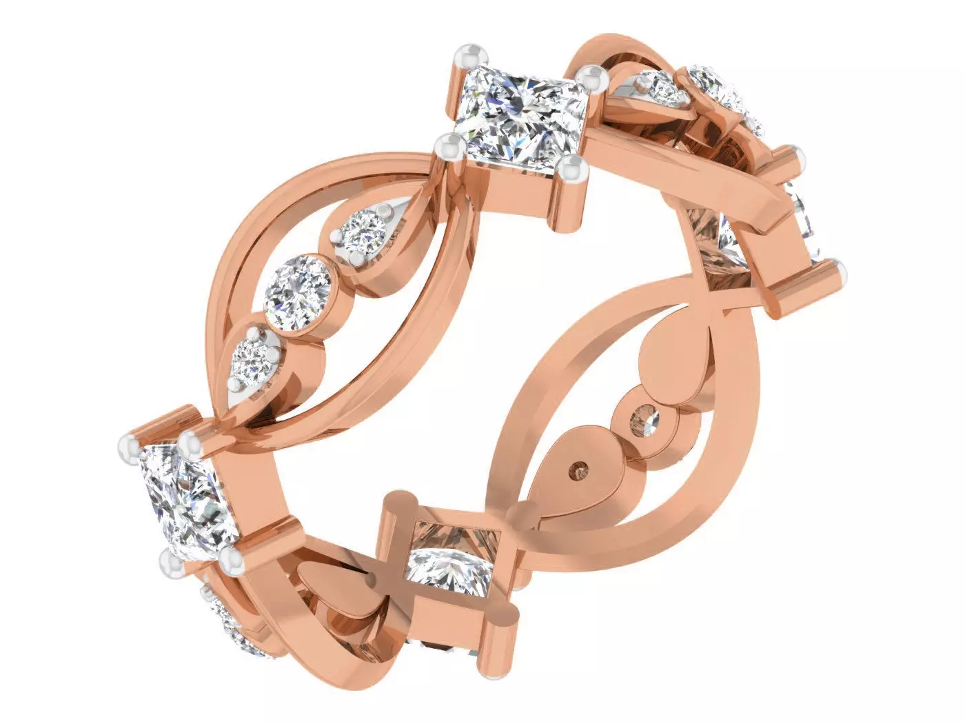 Women band ring 3dm stl render detail 3D print model_0