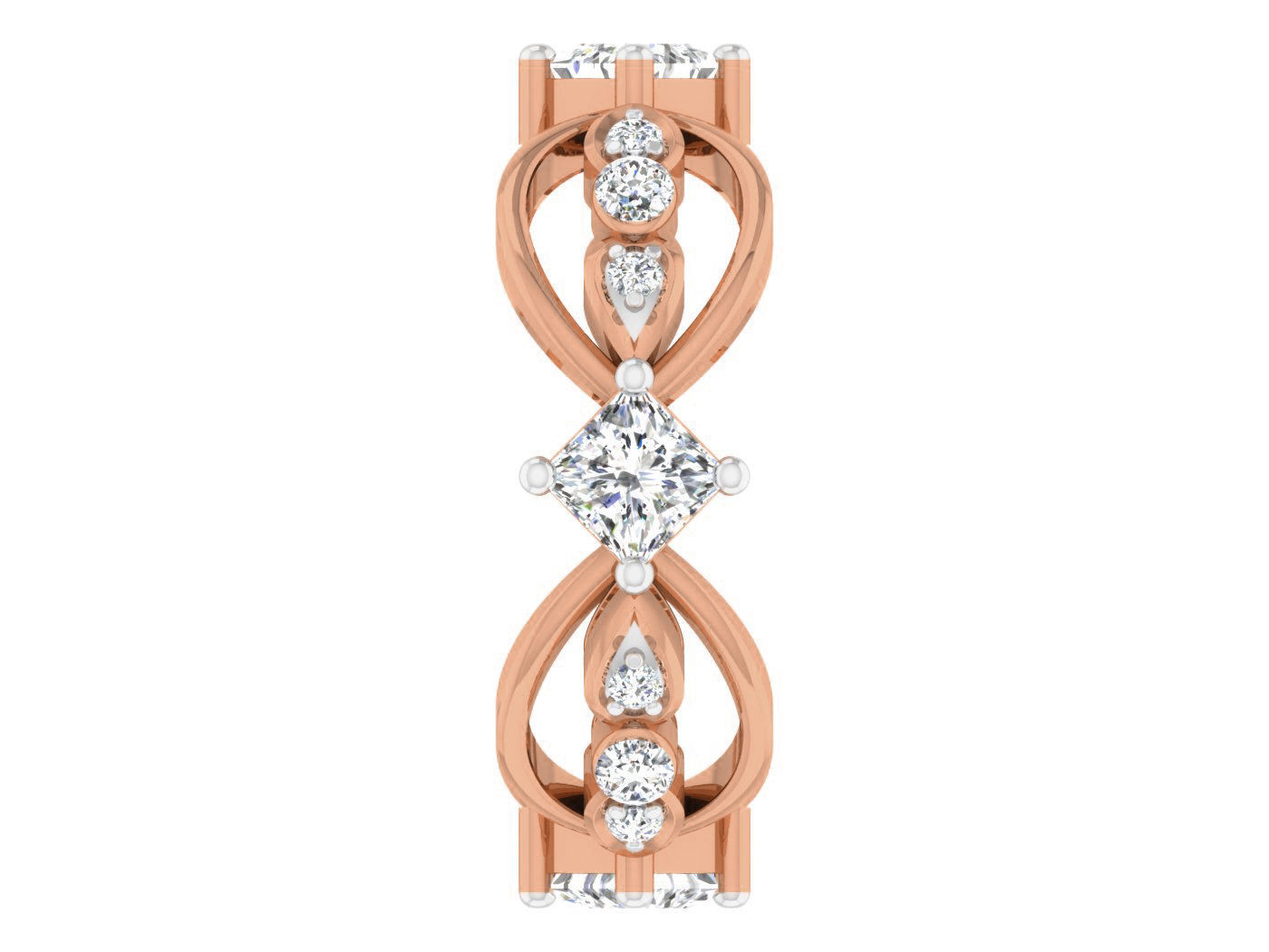 Women band ring 3dm stl render detail 3D print model_3