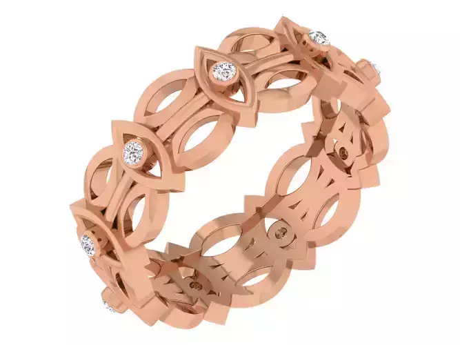 Women band ring 3dm stl render detail