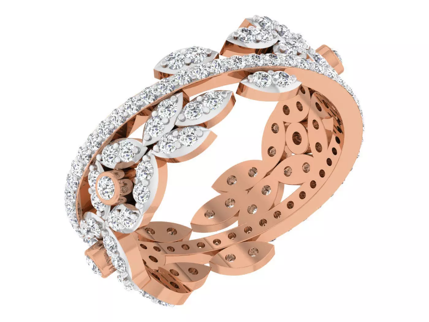 Women band ring 3dm stl render detail 3D print model_0