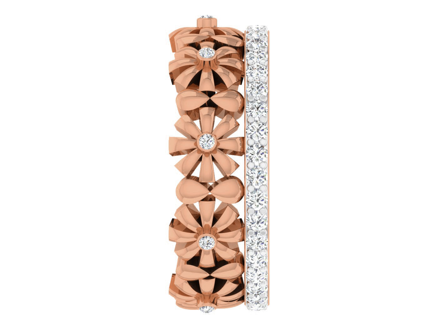 Women band ring 3dm stl render detail 3D print model_3