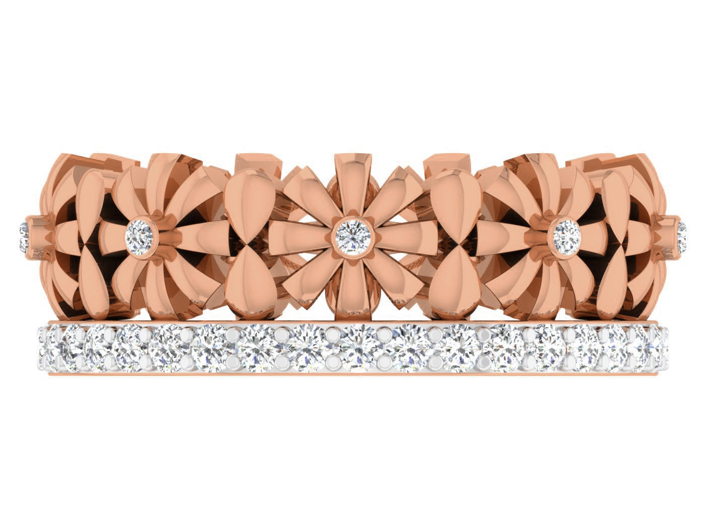 Women band ring 3dm stl render detail 3D print model_4